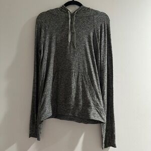 Outdoor Voices Heather Grey Hoodie Long Sleeve Thumbhole Pockets Size M